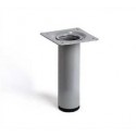 Pata redonda cromo mate acero Ø3 set 4uds