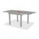 Mesa Piazza aluminio arcilla madera 90-180x90cm