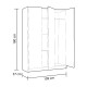 Armario multiusos 3p blanco escobero 109x37x180cm