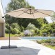 Parasol de acero excéntrico 3 metros taupé