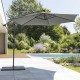 Parasol de acero excéntrico 3 metros pizarra