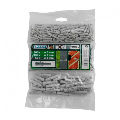 Set de tacos 5x25-6x30-8x40mm 400uds. Conmetall