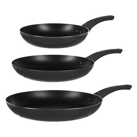 Set de 3 sartenes de aluminio 20-24-28cm