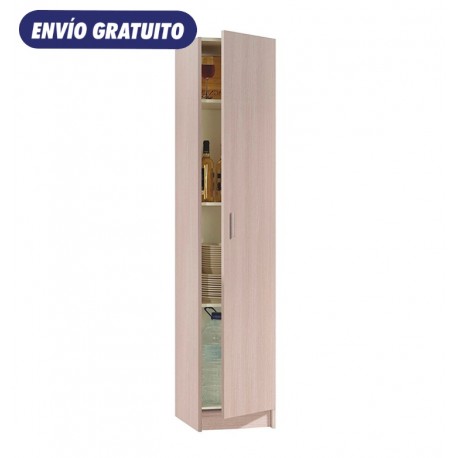 Armario multiusos 1p roble claro 37x37x180cm