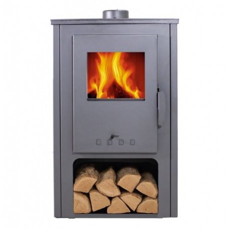 Estufa de leña con leñero 7kW Samira Eider