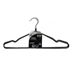 Set de 5 perchas de metal/pvc antideslizantes