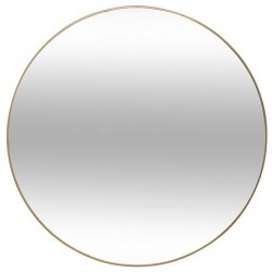 Espejo de pared redondo metálico dorado Alice 76cm