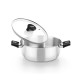 Cacerola de acero inoxidable Élite con tapa de cristal 20cm