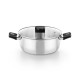 Cacerola de acero inoxidable Élite con tapa de cristal 26cm