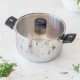 Olla de acero inoxidable Élite con tapa de cristal 24cm
