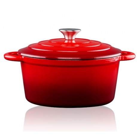 Cacerola cocotte roja 24cm