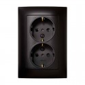 Base enchufe doble empotrable TT S-10