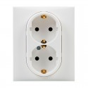 Base enchufe doble empotrable 2P + T Niloe Step Legrand