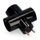 Adaptador triple Schuko eco baquelita 16A 250V 2400W 4,8mm