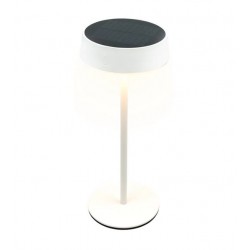 Lámpara solar de mesa Vera blanca
