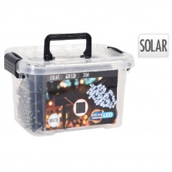 Guirnalda solar 400 luces 24m luz fría