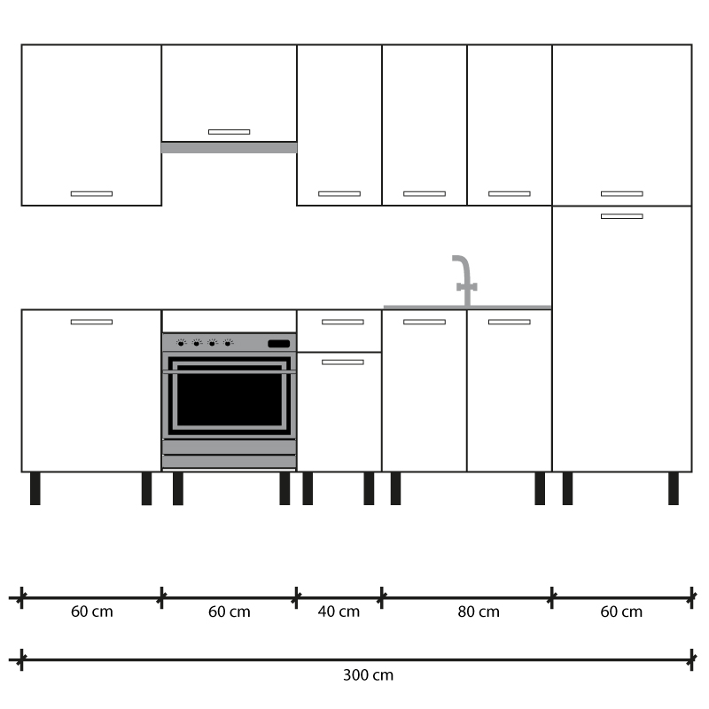 Cocina en kit Meka blanco