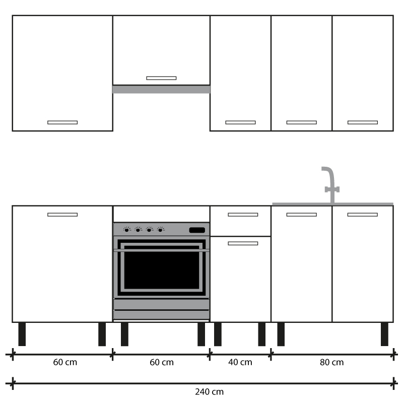 Cocina en kit Meka blanco